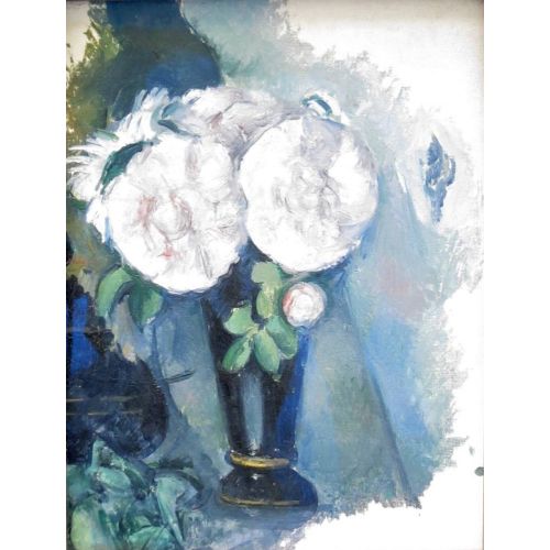 Paul Cezanne, Flowers In A Blue Vase