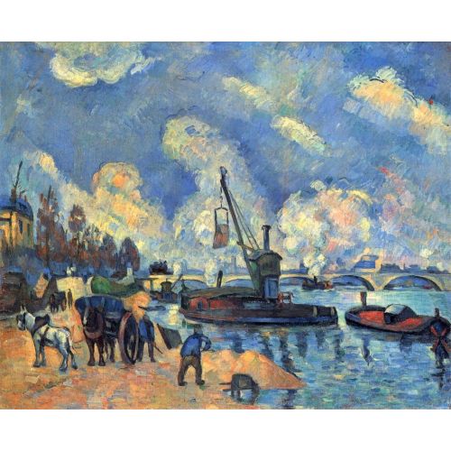 Paul Cezanne, The Seine At Bercy Paul Cezanne, The Seine At Bercy