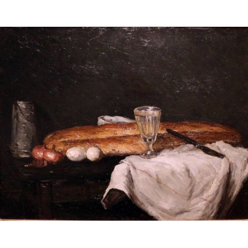 Paul Cezanne, Still Life With Bread And Eggs Still Life Paul Cezanne Still Life With Bread And Eggs Post Impressionism Art Movements Canvas, Drawing Paper Prints, Reproduction Oil