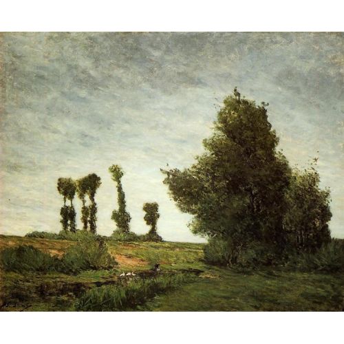 Paul Gauguin, Kavak Ağaçlı Manzara Yağlıboya Tablo
