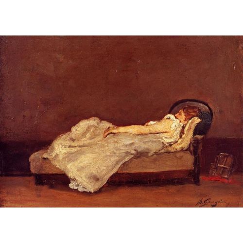 Paul Gauguin, Mette Kanepede Uykuda Yağlıboya Tablo