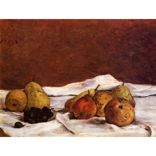 Paul Gauguin, Armutlar Ve Üzümler Natürmort Tablo Paul Gauguin, Armutlar Ve Üzümler Natürmort Tablo