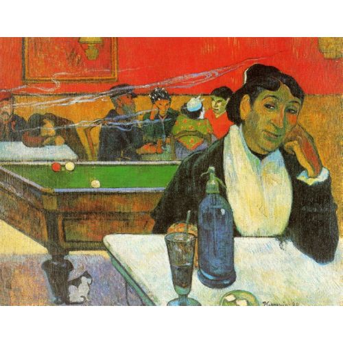 Paul Gauguin, Night Cafe In Arles Portrait Paul Gauguin Night Cafe In Arles Impressionism Art Movements Canvas, Drawing Paper Prints, Reproduction Oil Painting and High