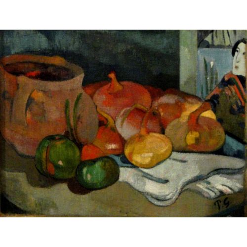 Soğan Ve Japon Gravürü İle Natürmort - Paul Gauguin