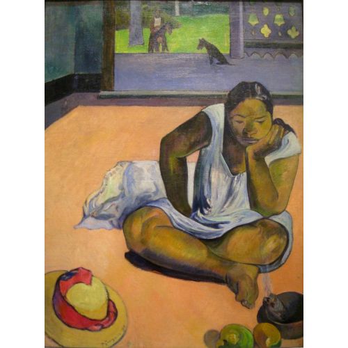 Kara Kara Düşünen Kadın- Paul Gauguin