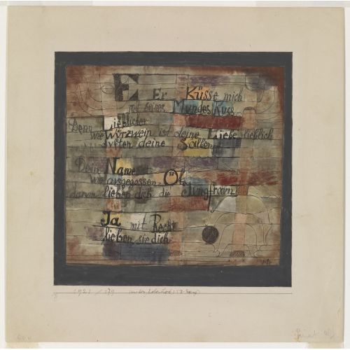 Paul Klee, From The Song Of Songs Version II Paul Klee, From The Song Of Songs Version II