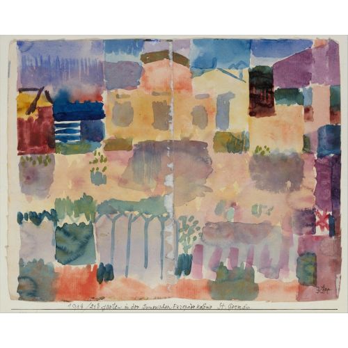 Paul Klee, Garden In St Germain The European Quarter Near Tunis Paul Klee, Garden In St Germain The European Quarter Near Tunis