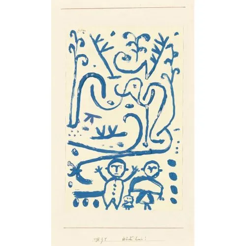 Paul Klee Eller Yukarı Soyut Paul Klee Eller Yukarı Soyut Sanat Akımları Kanvas Efektli Tablo, Resim Kağıdı Baskısı, Reprodüksiyon ve Yüksek