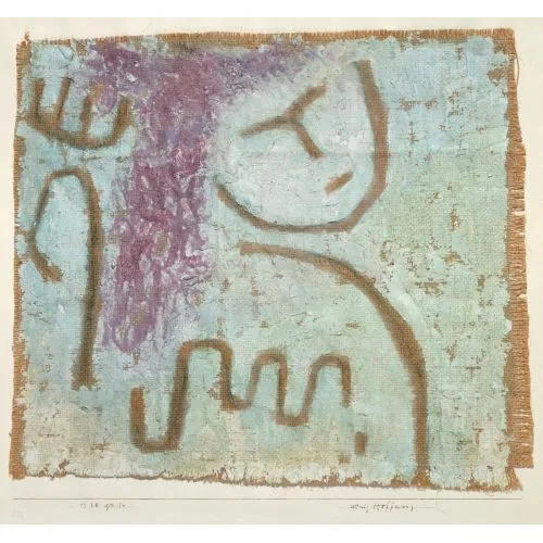 Paul Klee Little Hope Abstract Art Movements Canvas, Drawing Paper Prints, Reproduction Oil Painting and High Resolution Image