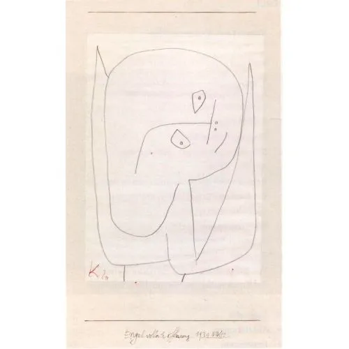 Paul Klee, Angel Full Of Hope Surrealism Paul Klee Angel Full Of Hope Surrealism Art Movements Canvas, Drawing Paper Prints, Reproduction Oil Painting and High Resolution