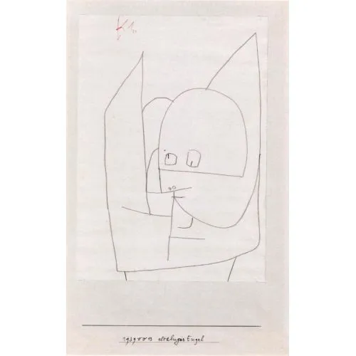 Paul Klee Eski Bilge Melek Sürrealizm Paul Klee Eski Bilge Melek Sürrealizm Sanat Akımları Kanvas Efektli Tablo, Resim Kağıdı Baskısı, Reprodüksiyon ve