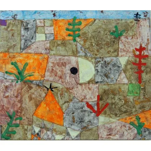Paul Klee Güney Bahçeleri Iı Soyut Paul Klee Güney Bahçeleri Iı Soyut Sanat Akımları Kanvas Efektli Tablo, Resim Kağıdı Baskısı, Reprodüksiyon ve Yüksek