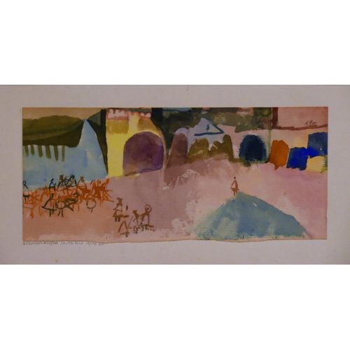 Paul Klee, Street Cafe In Tunis