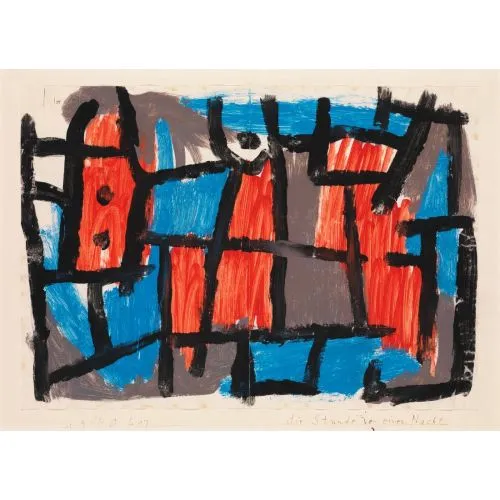 Paul Klee The Hour Before One Night Abstract Art Movements Canvas, Drawing Paper Prints, Reproduction Oil Painting and High