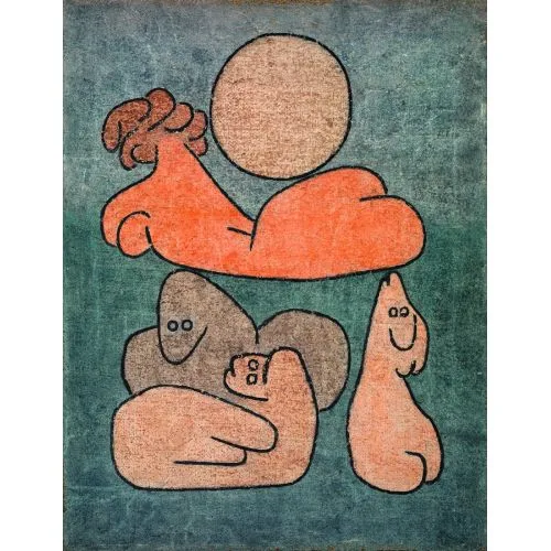 Paul Klee, The Torso And Hers Abstract Paul Klee The Torso And Hers Abstract Art Movements Canvas, Drawing Paper Prints, Reproduction Oil Painting and High Resolution
