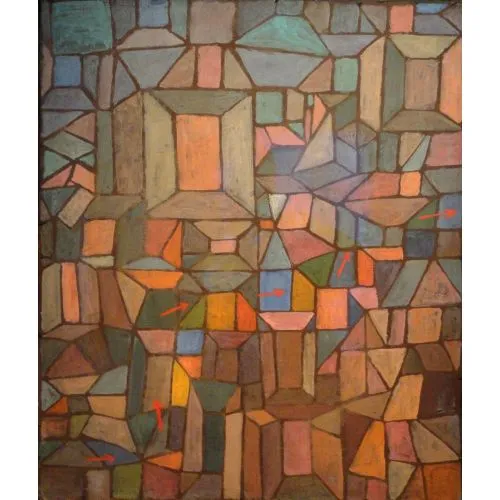 Paul Klee Kale Yolu Soyut Paul Klee Kale Yolu Soyut Sanat Akımları Kanvas Efektli Tablo, Resim Kağıdı Baskısı, Reprodüksiyon ve Yüksek