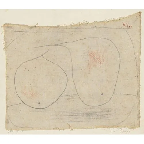 Paul Klee İki Armut Soyut Sanat Akımları Kanvas Efektli Tablo, Resim Kağıdı Baskısı, Reprodüksiyon ve Yüksek