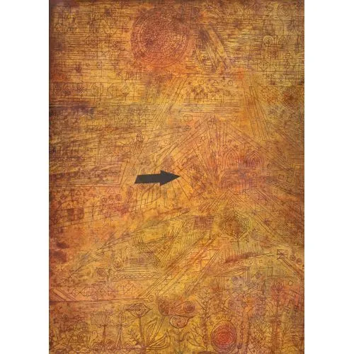 Paul Klee Arrow In The GardenII Abstract Art Movements Canvas, Drawing Paper Prints, Reproduction Oil Painting and High