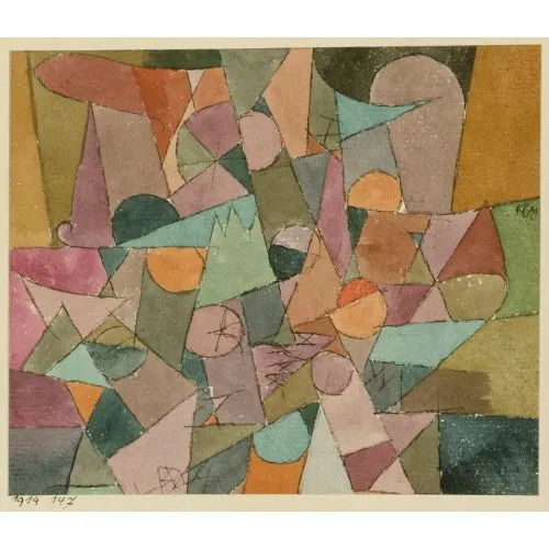 Paul Klee, Untitled Abstract Paul Klee Untitled Abstract Art Movements Canvas, Drawing Paper Prints, Reproduction Oil Painting and High Resolution Image