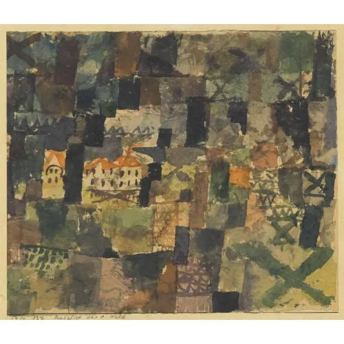 Paul Klee, View From The Forest Cubism Paul Klee View From The Forest Cubism Art Movements Canvas, Drawing Paper Prints, Reproduction Oil Painting and High Resolution