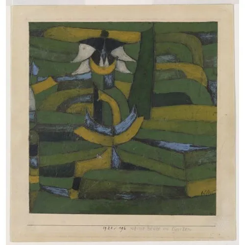 Paul Klee, White Blossom In The Garden Abstract Paul Klee White Blossom In The Garden Abstract Art Movements Canvas, Drawing Paper Prints, Reproduction Oil Painting and High