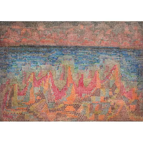 Paul Klee, Cliffs On The Lake Abstract Paul Klee Cliffs On The Lake Abstract Art Movements Canvas, Drawing Paper Prints, Reproduction Oil Painting and High Resolution