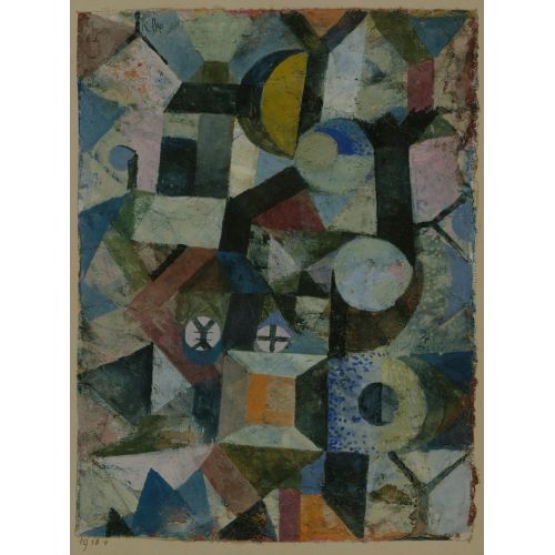 Paul Klee, Sarı Yarım Ay Ve Y İle Kompozisyon