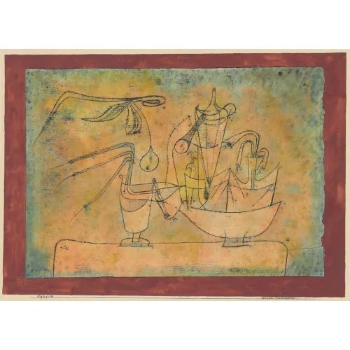 Paul Klee Egzotik Bir Şehrin Issız Meydanı Soyut Paul Klee Egzotik Bir Şehrin Issız Meydanı Soyut Sanat Akımları Kanvas Efektli Tablo, Resim Kağıdı Baskısı