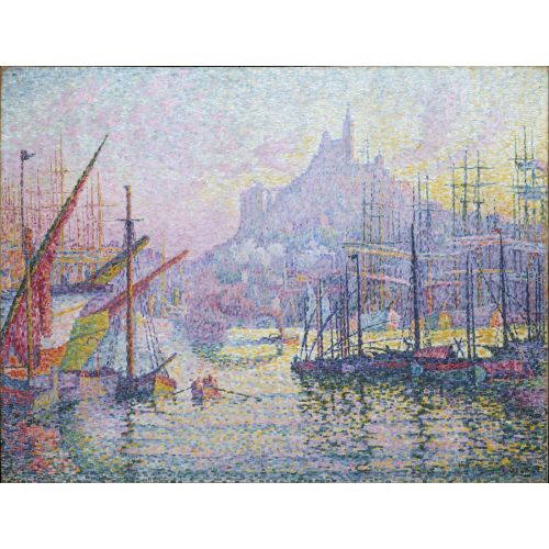 Paul Signac Muhafiz Hanimefendi La Bonne Mere Marsilya Puantilism Art Movements Canvas, Drawing Paper Prints, Reproduction Oil