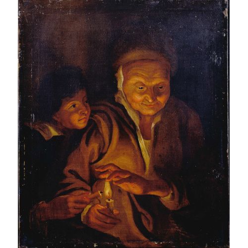 Rubens A Boy Lighting A Candle From One Held By An Old Woman Rubens A Boy Lighting A Candle From One Held By An Old Woman