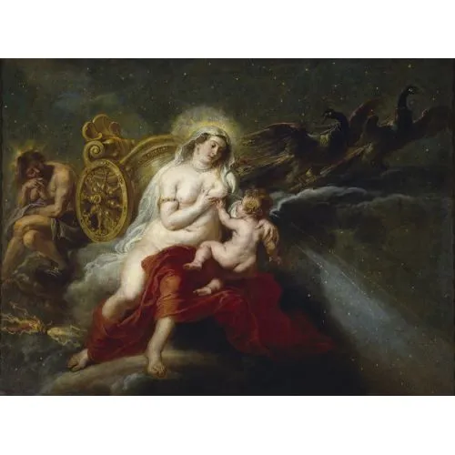 Peter Paul Rubens Via Lactea Barok Sanat Akımları Kanvas Efektli Tablo, Resim Kağıdı Baskısı, Reprodüksiyon ve Yüksek