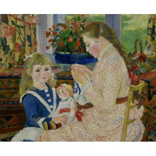 Pierre Auguste Renoir Childrens Afternoon At Wargemont 1884 Impressionism Art Movements Canvas, Drawing Paper Prints