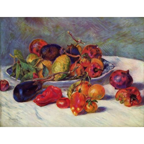 Pierre Auguste Renoir, Still Life With Tropical Fruits Impressionism Pierre Auguste Renoir Still Life With Tropical Fruits Impressionism Art Movements Canvas, Drawing Paper Prints, Reproduction Oil