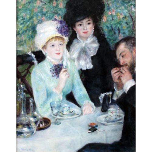 Pierre Auguste Renoir Öğle Yemeğinden Sonra Anagoria 1879 Empresyonizm Sanat Akımları Kanvas Efektli Tablo, Resim Kağıdı
