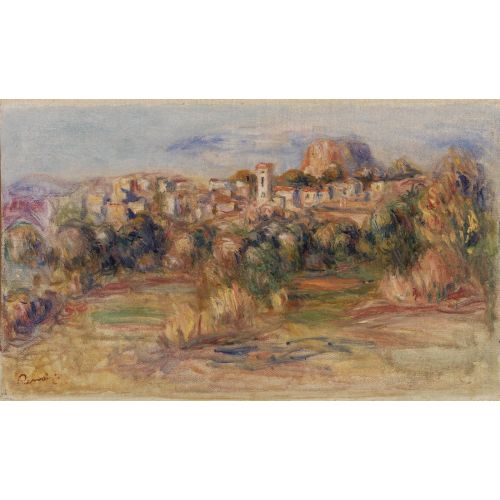 Pierre Auguste Renoir Manzara La Gaude Empresyonizm Sanat Akımları Kanvas Efektli Tablo, Resim Kağıdı Baskısı