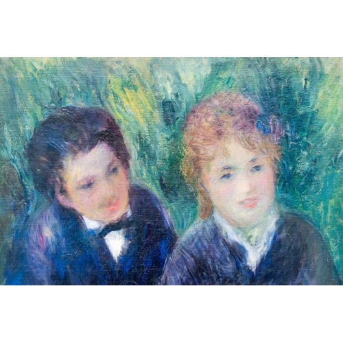 Pierre Auguste Renoir, Portrait Of A Young Man And A Girl To 1875 Impressionism Pierre Auguste Renoir Portrait Of A Young Man And A Girl To 1875 Impressionism Art Movements Canvas, Drawing Paper Prints