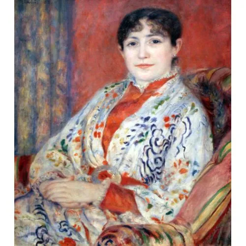 Pierre Auguste Renoir, Portrait Of Madame Henriot 1882 Impressionism Pierre Auguste Renoir Portrait Of Madame Henriot 1882 Impressionism Art Movements Canvas, Drawing Paper Prints, Reproduction Oil