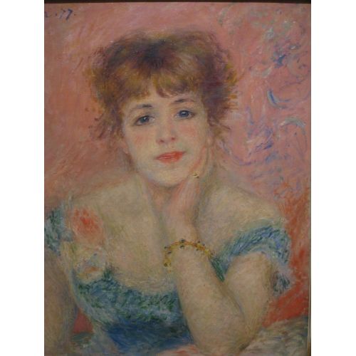 Pierre Auguste Renoir Oyuncu Jeane Samary Empresyonizm Sanat Akımları Kanvas Efektli Tablo, Resim Kağıdı Baskısı