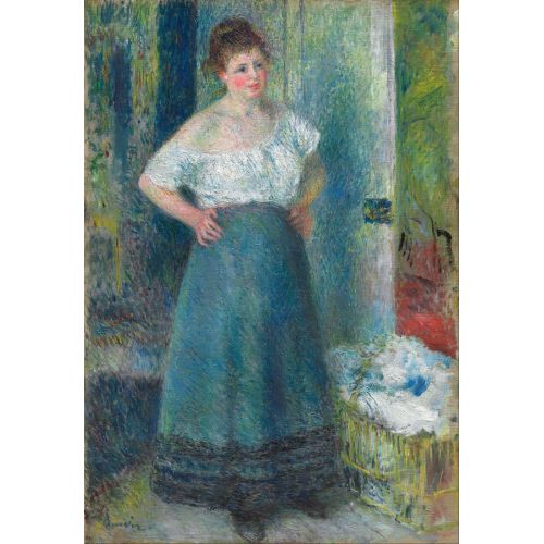 Pierre Auguste Renoir The Laundress Impressionism Art Movements Canvas, Drawing Paper Prints, Reproduction Oil Painting and High