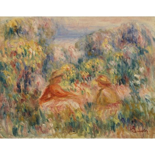 Pierre Auguste Renoir, Two Women In A Landscape
