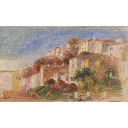 Pierre Auguste Renoir, View From The Garden Of The Post Office Cagnes Village Pierre Auguste Renoir, View From The Garden Of The Post Office Cagnes Village