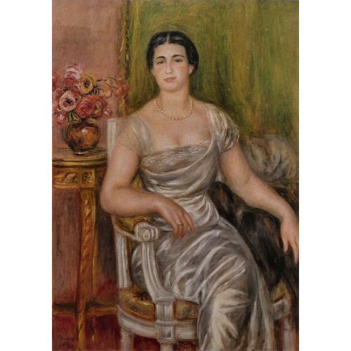 Pierre Auguste Renoir Alice Vallieres Merzbach Empresyonizm Sanat Akımları Kanvas Efektli Tablo, Resim Kağıdı Baskısı