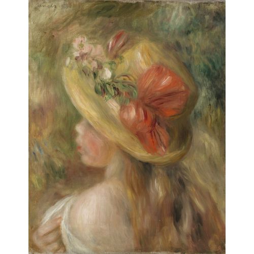 Pierre Auguste Renoir, Şapkalı Genç Kız Pierre Auguste Renoir, Şapkalı Genç Kız