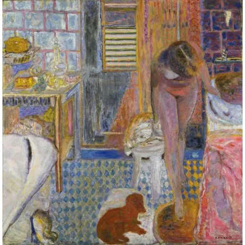 Pierre Bonnard, Nude In The Bathroom II Post Impressionism Pierre Bonnard Nude In The BathroomII Post Impressionism Art Movements Canvas, Drawing Paper Prints, Reproduction Oil Painting