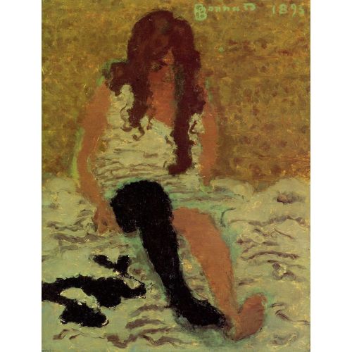 Pierre Bonnard, Woman Pulling On Her Stockings