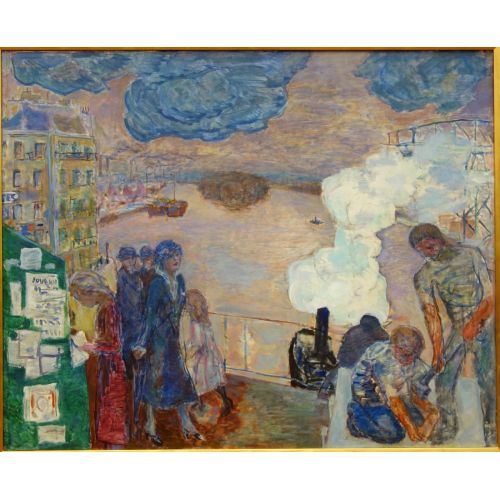 Pierre Bonnard İşçiler Post Empresyonizm Sanat Akımları Kanvas Efektli Tablo, Resim Kağıdı Baskısı, Reprodüksiyon ve