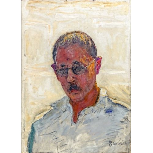 Pierre Bonnard, Autoportrait Sur Fond Blanc Chemise Col Ouvert