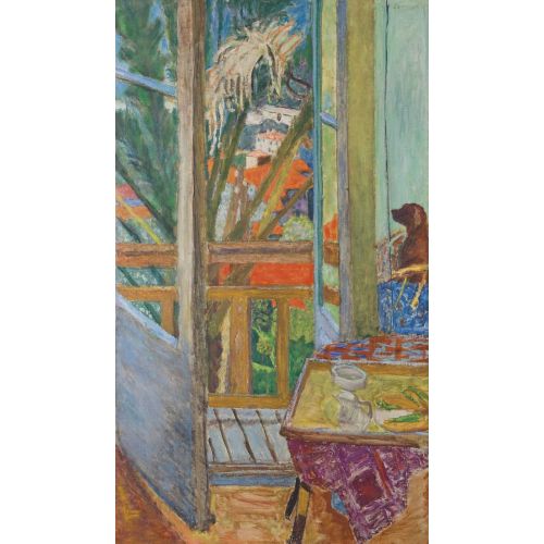 Pierre Bonnard, La Porte Fenetre Avec Chien Pierre Bonnard, La Porte Fenetre Avec Chien