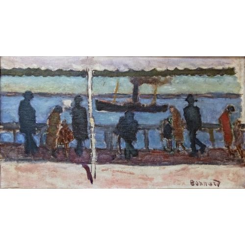 Pierre Bonnard La Promenade Au Bord De La Riviere Post Impressionism Art Movements Canvas, Drawing Paper Prints, Reproduction Oil