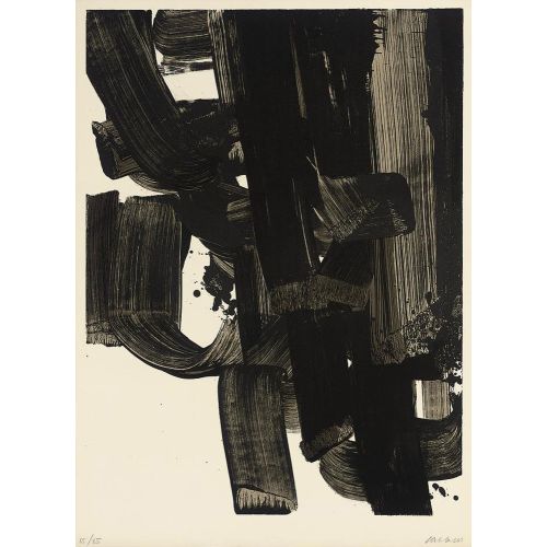 Pierre Soulages, Abstract Composition 1 Tachisme Pierre Soulages, Abstract Composition 1 Tachisme Art Movements